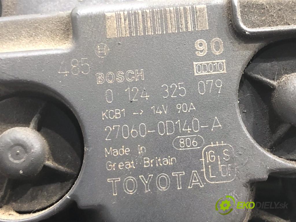 TOYOTA AVENSIS T25 Kombi 2004 95 kW 1.8 (ZZT251_) 1794 Alternátor 27060-0D140-A (Alternátor)