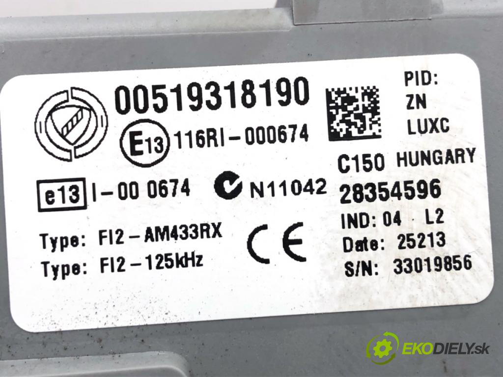 FIAT 500 liftback 2013 51 kW 1.2 (312AXA1A) 1242 modul BSI 00519318190 (Pojistkové skříňky)