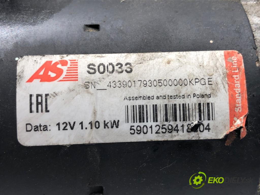 AUDI A3 8L liftback 1997 110 kW 1.8 T 1781 Štartér (Štartér)