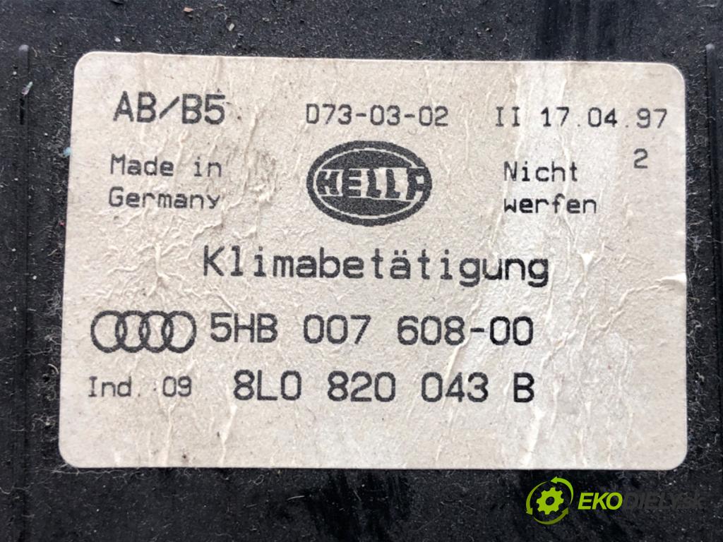 AUDI A3 8L liftback 1997 110 kW 1.8 T 1781 Panel ovládania kúrenia 8L0820043B (Prepínacie páčky pod volantom)