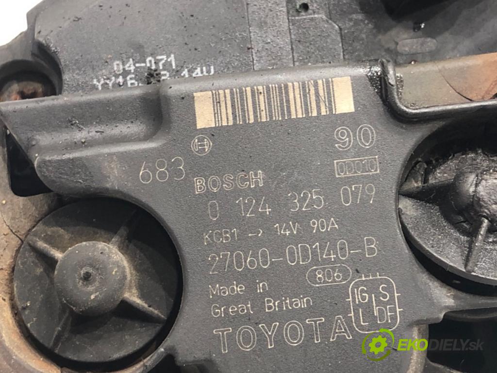 TOYOTA AVENSIS T25 liftback 2006 95 kW 1.8 (ZZT251_) 1794 Alternátor 27060-0D140 (Alternátor)
