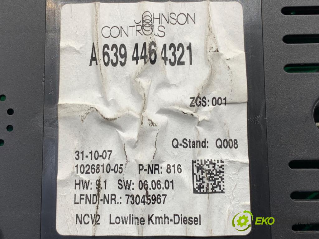 MERCEDES-BENZ W639 Autobus 2005 110 kW 115 CDI (639.701, 639.703, 639.705) 2148 Prístrojovka A6394464321 (Prístrojová doska)