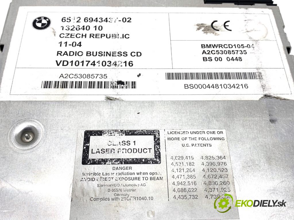 BMW E83 SUV 2004 110 kW 2.0 d 1995 RADIO 6943437 (Audio zariadenie)