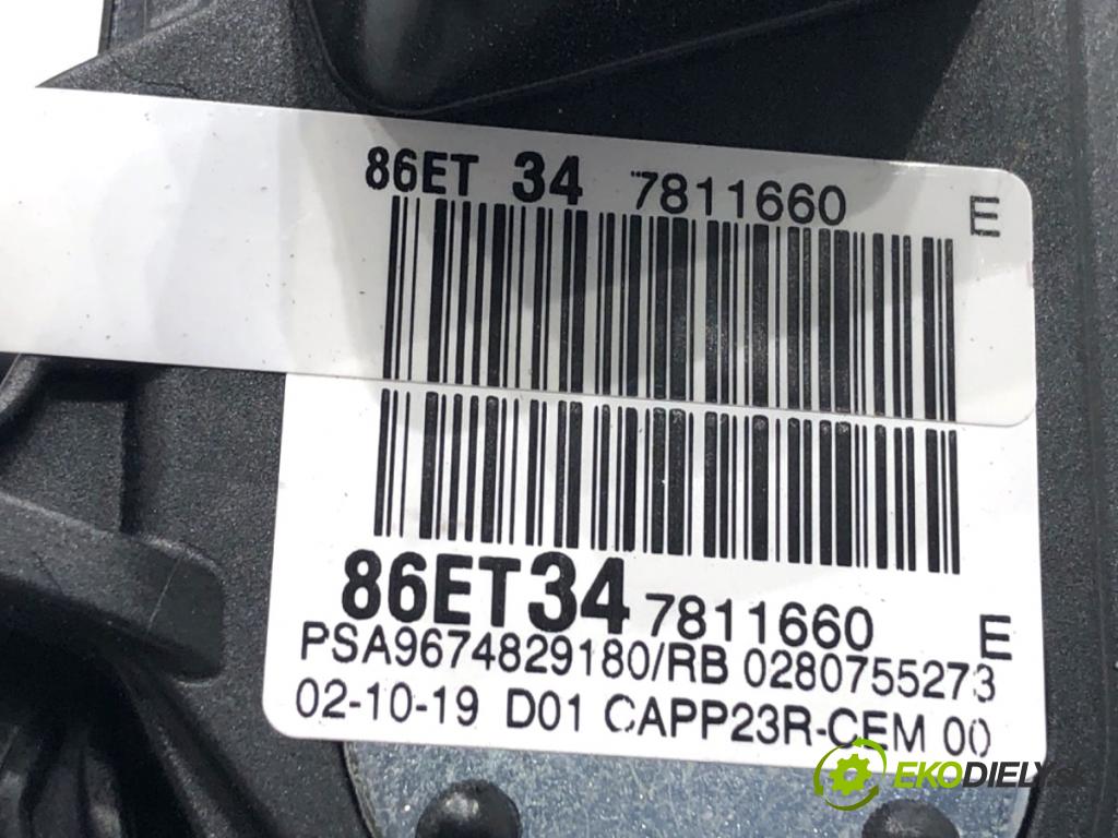 OPEL GRANDLAND SUV 2019 96 kW 1.2 (75) 1199 Potenciometer plynu 9674829180 (Potenciometer plynového pedálu)