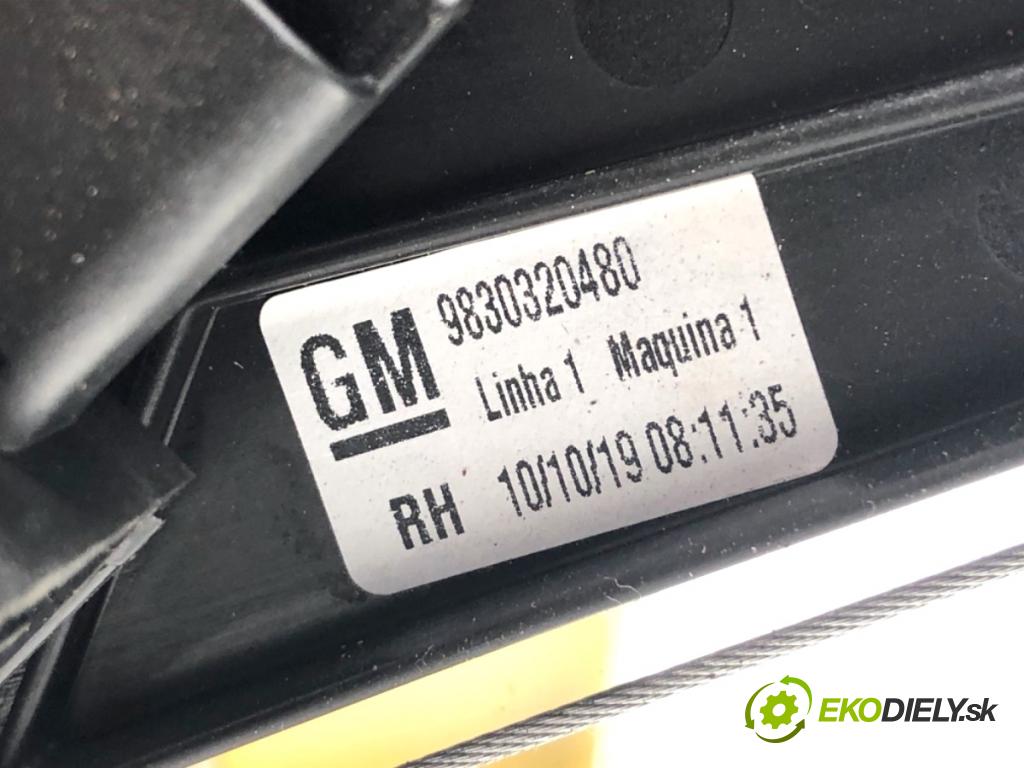 OPEL GRANDLAND SUV 2019 96 kW 1.2 (75) 1199 mechanismus okna pravý zadní část 9830320480