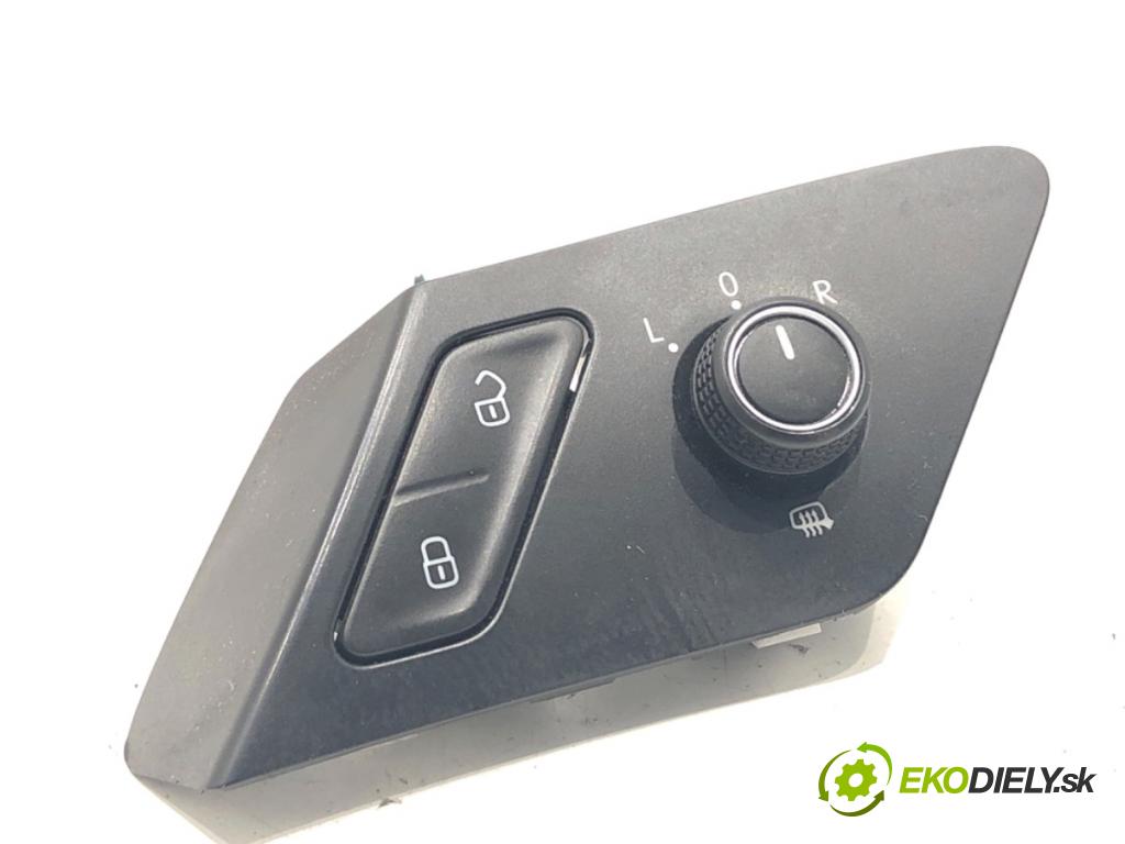 VW GOLF VII liftback 2014 77 kW 1.6 TDI 1598 Prepínač nastavenia spätných zrkadiel 5G0959565Q (Prepínacie páčky pod volantom)