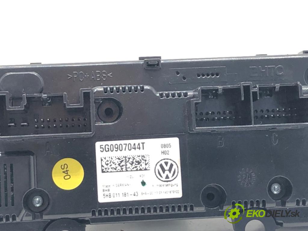 VW GOLF VII liftback 2014 77 kW 1.6 TDI 1598 Panel ovládania kúrenia 5G0907044T (Prepínacie páčky pod volantom)
