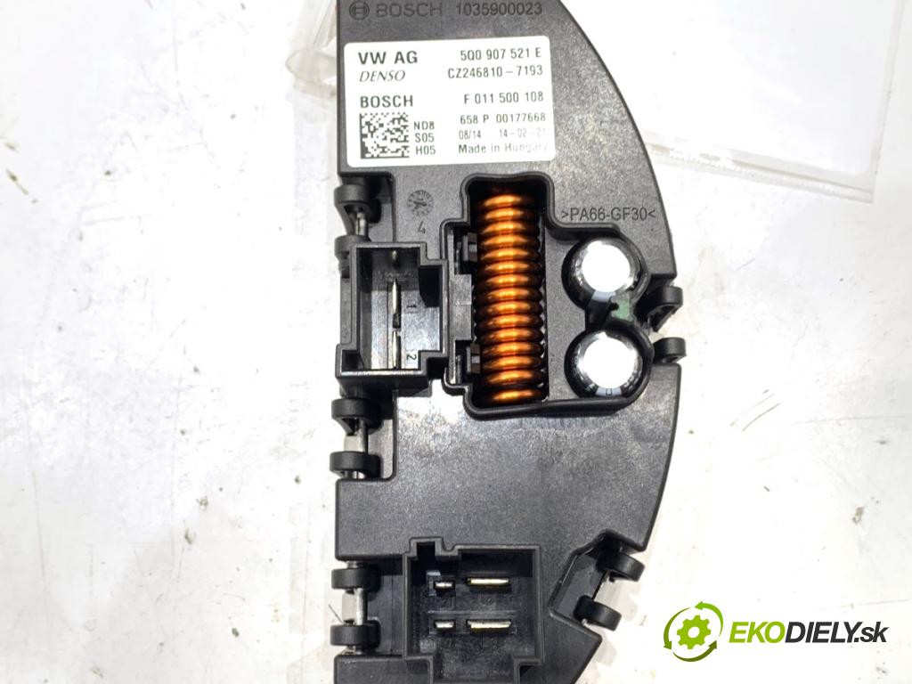 VW GOLF VII liftback 2014 77 kW 1.6 TDI 1598 odpor rezistor topení vzduchu 5Q0907521E (Odpory topení)