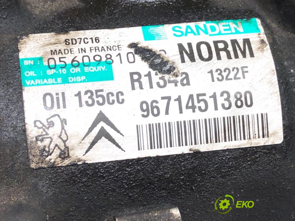 PEUGEOT 508 I sedan 2011 120 kW 2.0 HDi 1997 Kompresor klimatizácie 9671451380 (Kompresor klimatizácie)