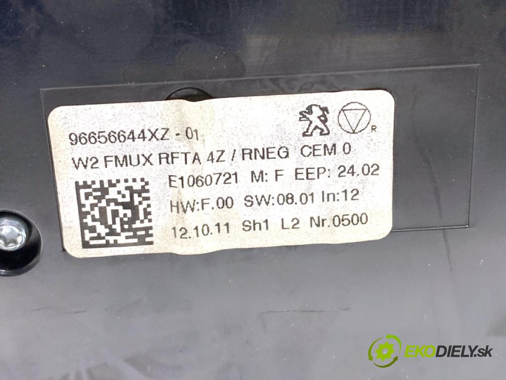 PEUGEOT 508 I sedan 2011 120 kW 2.0 HDi 1997 Panel ovládaní radia 96656644XZ (Ovládaní topení a přepínače)