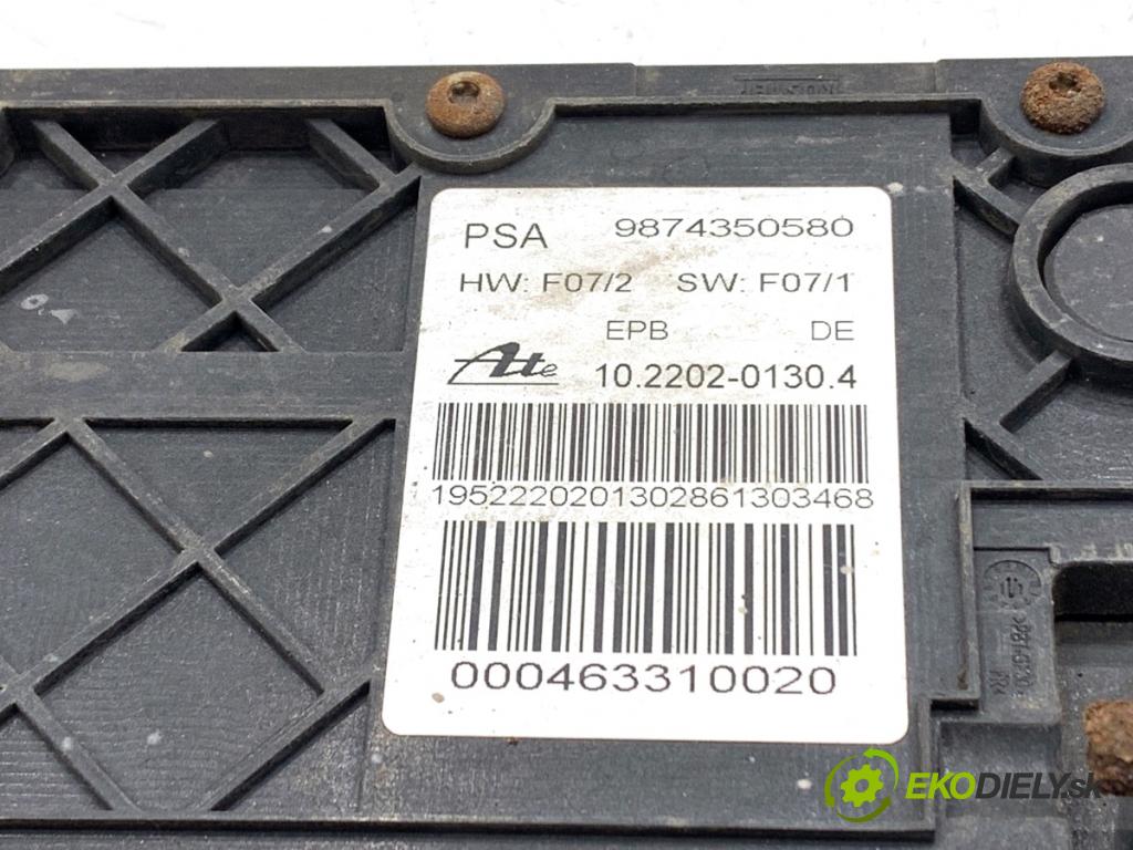 PEUGEOT 508 I sedan 2011 120 kW 2.0 HDi 1997 BRZDA: ručný elektrický 9874350580 (Ručná brzda)