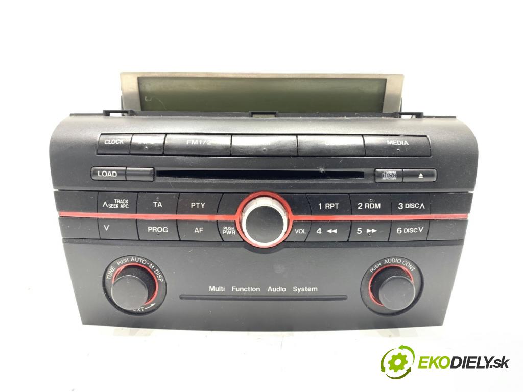 MAZDA 3 liftback 2006 80 kW 1.6 DI Turbo 1560 RADIO BR2B66AR0 (Audio zariadenie)