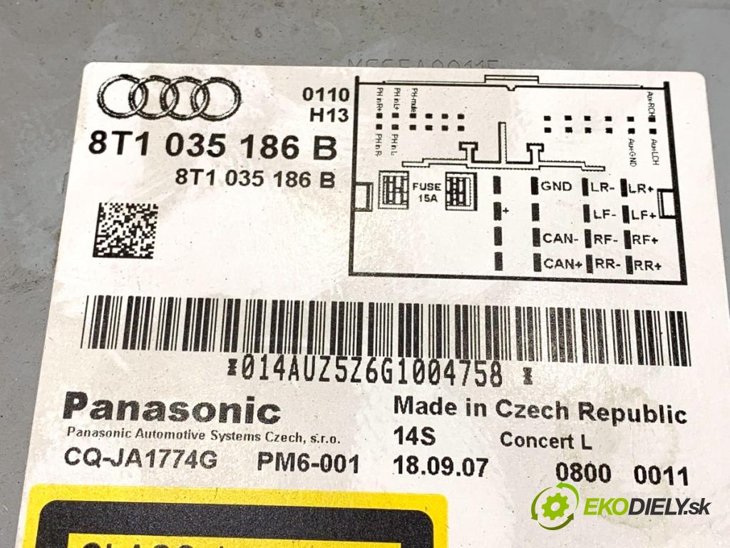 AUDI A4 B8 sedan 2007 105 kW 2.0 TDI 1968 RADIO 8T1035186B (Audio zariadenie)