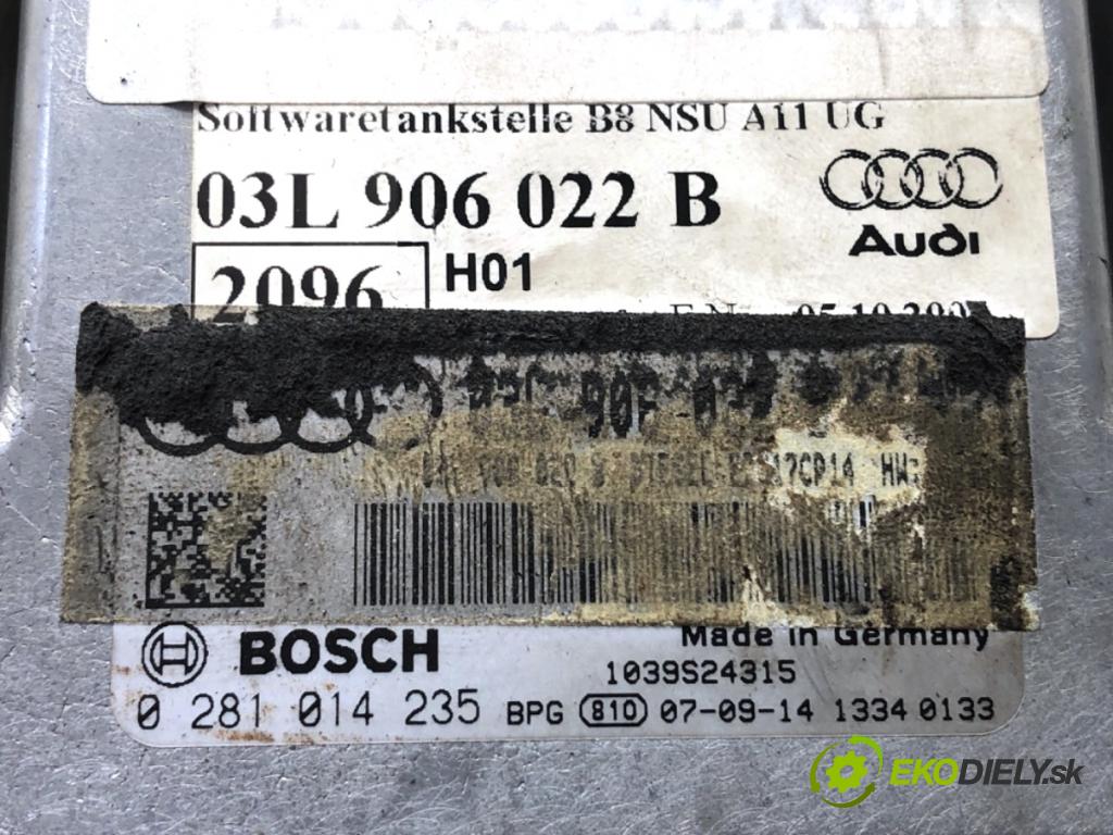 AUDI A4 B8 sedan 2007 105 kW 2.0 TDI 1968 riadiaca jednotka Motor 03L906022B 0281014235 (Riadiaca jednotka)