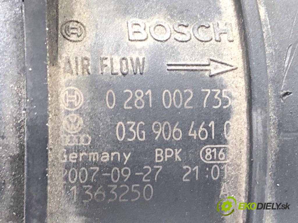 AUDI A4 B8 sedan 2007 105 kW 2.0 TDI 1968 Váha vzduchu 0281002735 (Váha vzduchu)