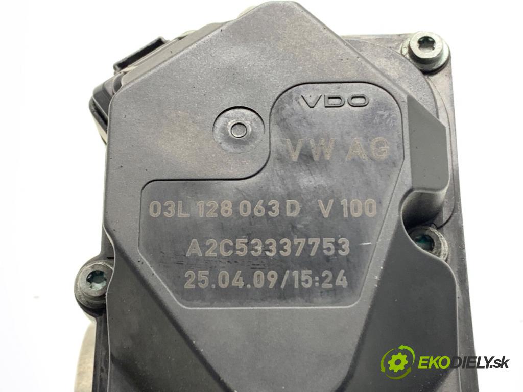 AUDI A4 B8 sedan 2007 105 kW 2.0 TDI 1968 Škrtiaca klapka 03L128063D (Škrtiaca klapka)