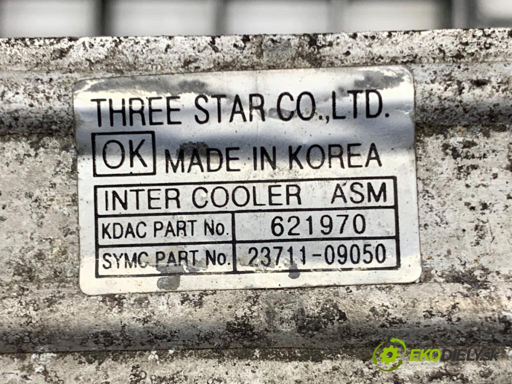 SSANGYONG ACTYON SUV 2007 104 kW 2.0 Xdi 1998 intercooler 23711-09050 (Chladiče nasávaného vzduchu (intercoolery))