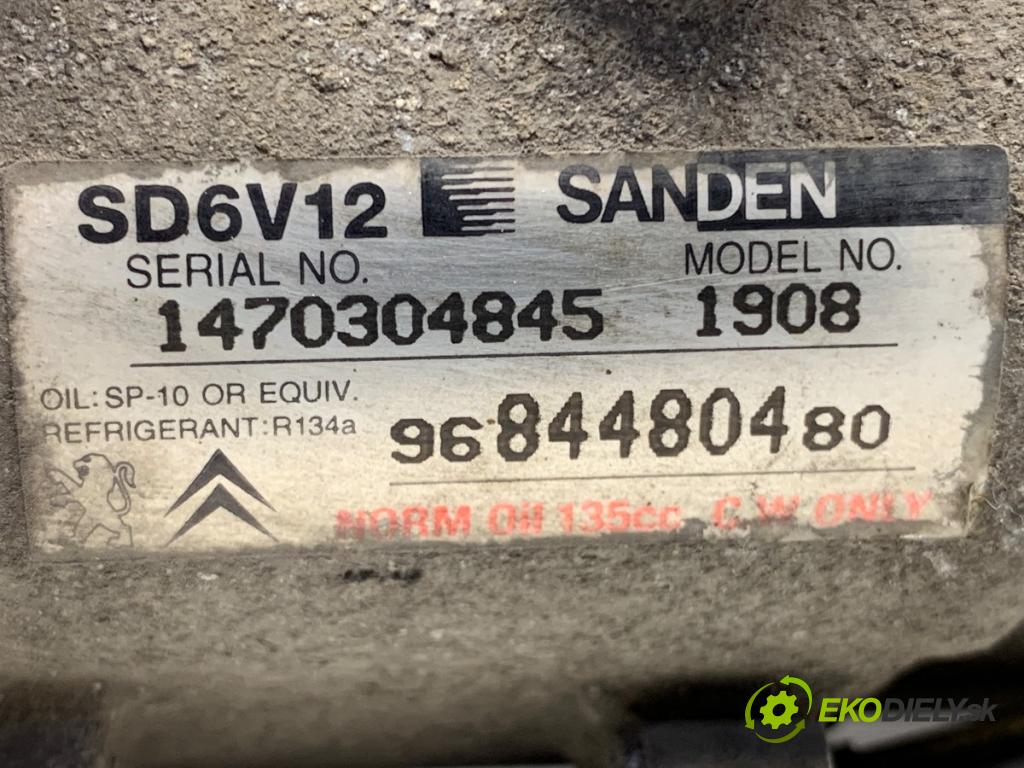 CITROEN C3 I liftback 2008 44 kW 1.1 i 1124 Kompresor klimatizácie 9684480480 SD6V12 (Kompresor klimatizácie)