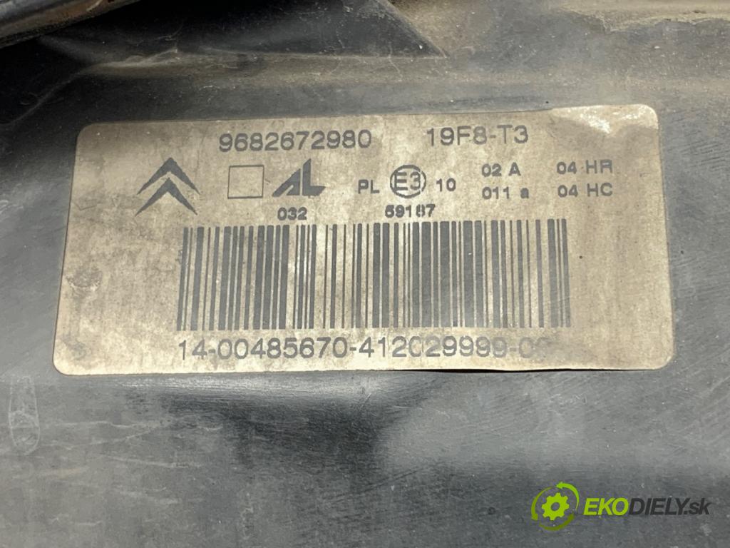 CITROEN C3 I liftback 2008 44 kW 1.1 i 1124 světlomet pravý přední část 9682672980
