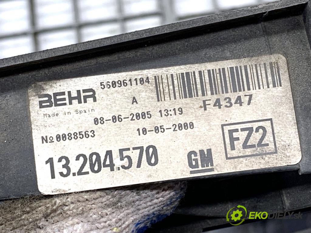 OPEL CORSA C liftback 2005 44 kW 1.0 (F08, F68) 998 Ventilátor klimatizácie 13204570 (Ventilátor chladiča klimatizácie)