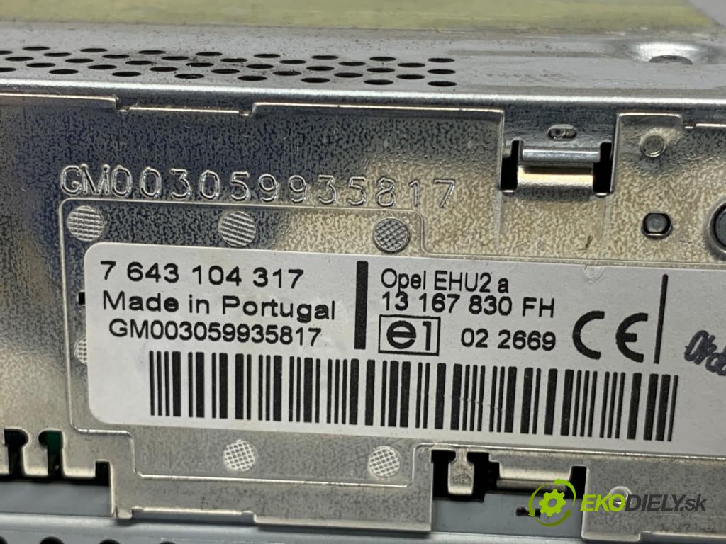 OPEL CORSA C liftback 2005 44 kW 1.0 (F08, F68) 998 RADIO 13167830 (Audio zariadenie)