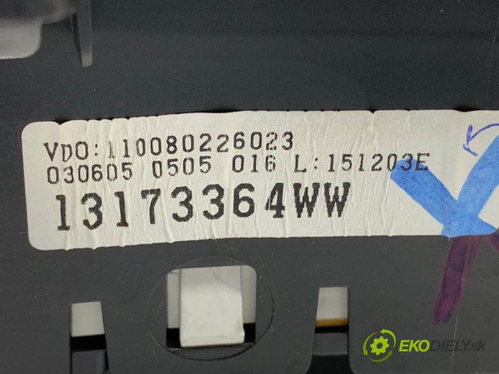 OPEL CORSA C liftback 2005 44 kW 1.0 (F08, F68) 998 Prístrojovka 13173364 (Prístrojová doska)