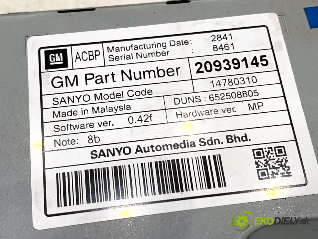 OPEL ASTRA J liftback 2011 132 kW 1.6 (08) 1598 Dislpej 20939145 (Prístrojová doska)