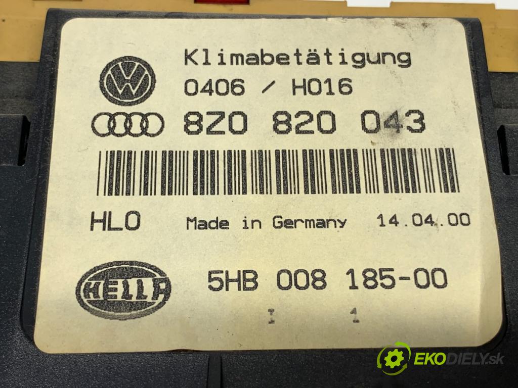 AUDI A2 liftback 2000 55 kW 1.4 1390 Panel ovládania kúrenia 8Z0820043 (Prepínacie páčky pod volantom)