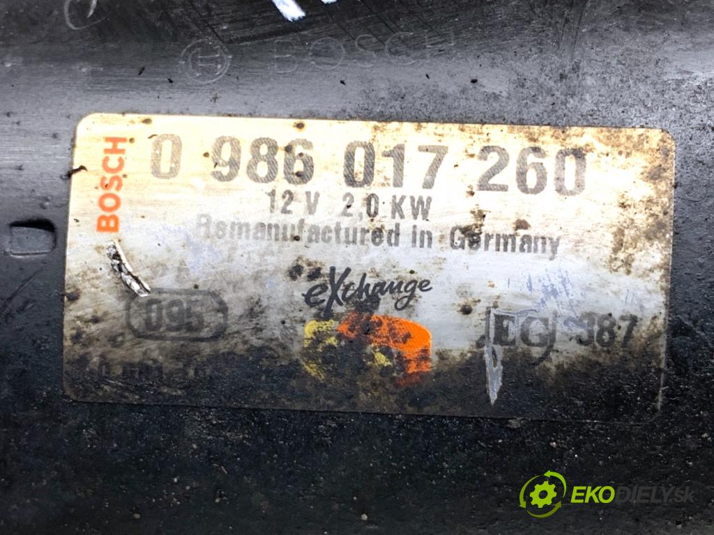 MERCEDES-BENZ W203 sedan 2002 105 kW C 220 CDI (203.006) 2148 Štartér 0986017260 (Štartér)