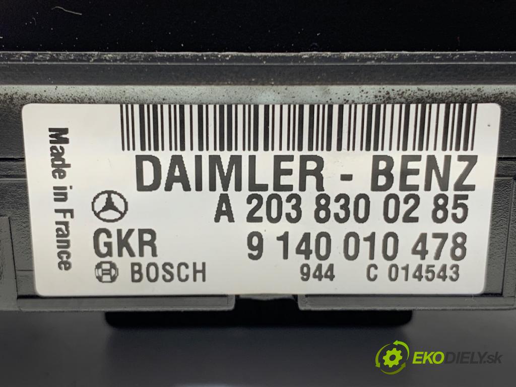 MERCEDES-BENZ W203 sedan 2002 105 kW C 220 CDI (203.006) 2148 Panel ovládania kúrenia A2038300285 (Prepínacie páčky pod volantom)