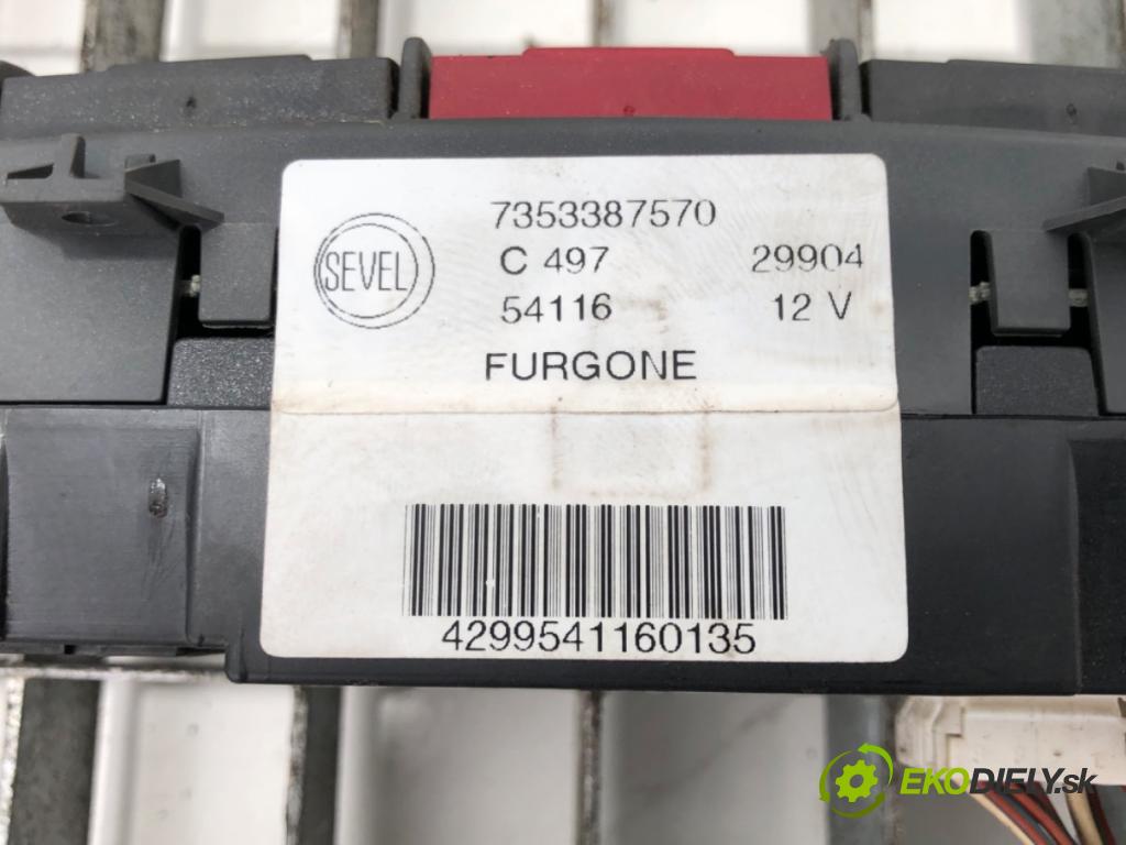 PEUGEOT BOXER I Autobus 2004 74 kW 2.2 HDi 2179 Spínač svetiel výstražných (núdzových) 7353387570 (Prepínacie páčky pod volantom)