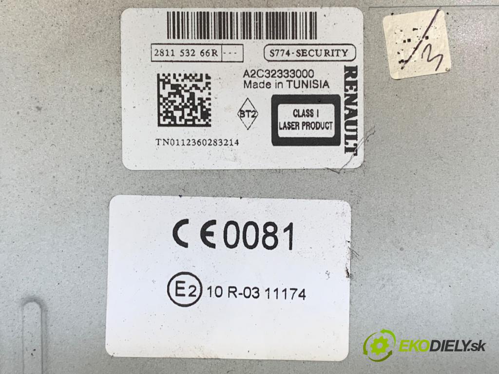 RENAULT SCENIC III nadwozie wielkoprzestrzenne (MPV) 2012 96 kW 1.6 dCi (JZ00, JZ12) 1598 RADIO 281153266R (Audio zařízení)