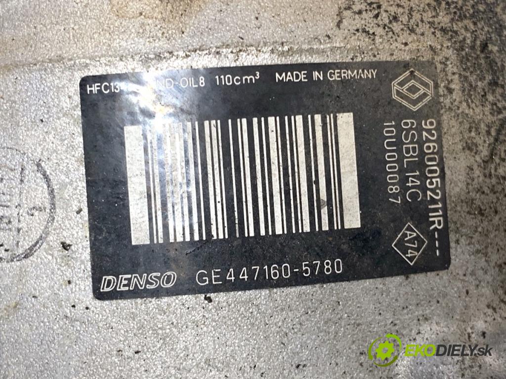 RENAULT SCENIC III nadwozie wielkoprzestrzenne (MPV) 2012 96 kW 1.6 dCi (JZ00, JZ12) 1598 Kompresor klimatizácie 926005211R (Kompresor klimatizácie)