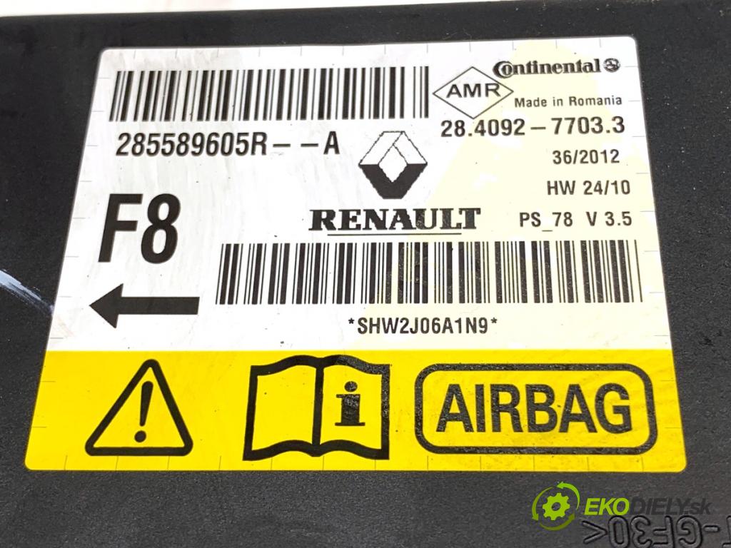 RENAULT SCENIC III nadwozie wielkoprzestrzenne (MPV) 2012 96 kW 1.6 dCi (JZ00, JZ12) 1598 senzor airbag 285589605R (Snímače)