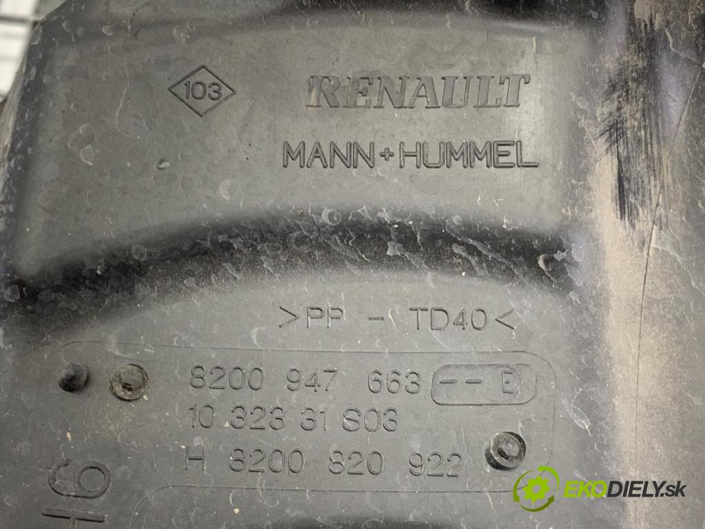 RENAULT SCENIC III nadwozie wielkoprzestrzenne (MPV) 2012 96 kW 1.6 dCi (JZ00, JZ12) 1598 Obal filtra vzduchu 8200947663 (Obal vzduchového filtra)