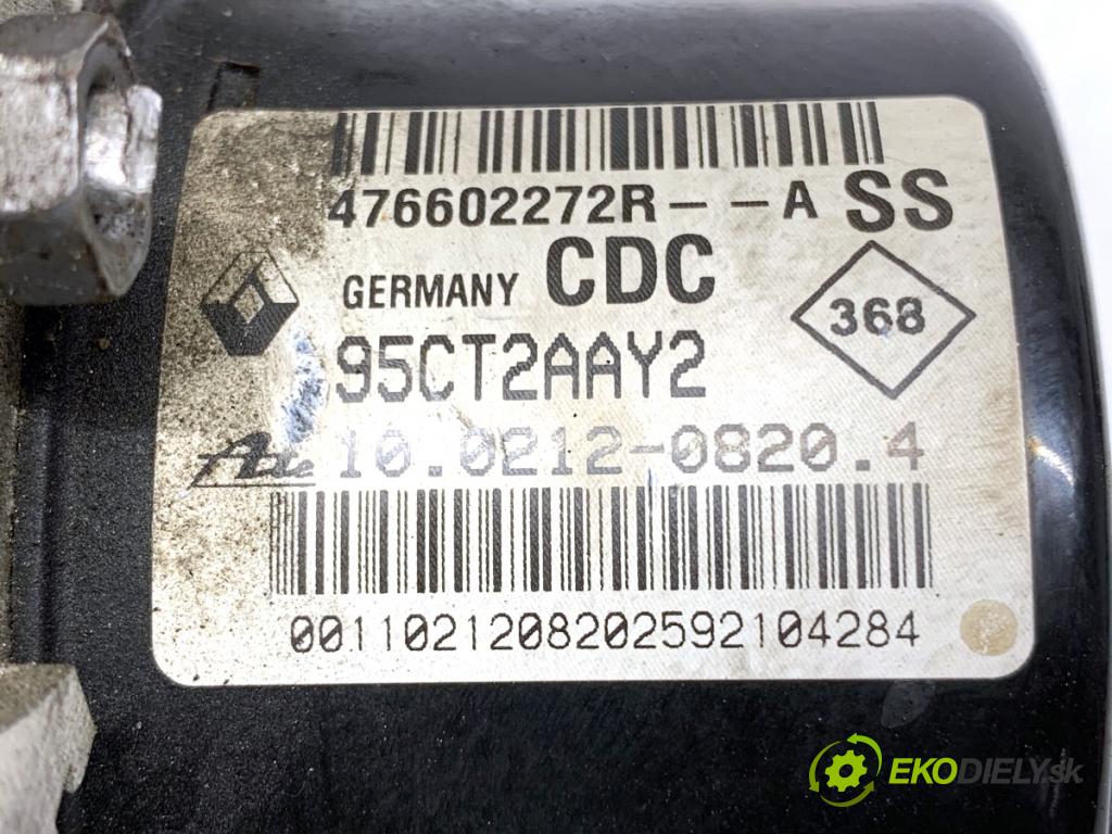 RENAULT SCENIC III nadwozie wielkoprzestrzenne (MPV) 2012 96 kW 1.6 dCi (JZ00, JZ12) 1598 Pumpa ABS 476602272R (Pumpa ABS)