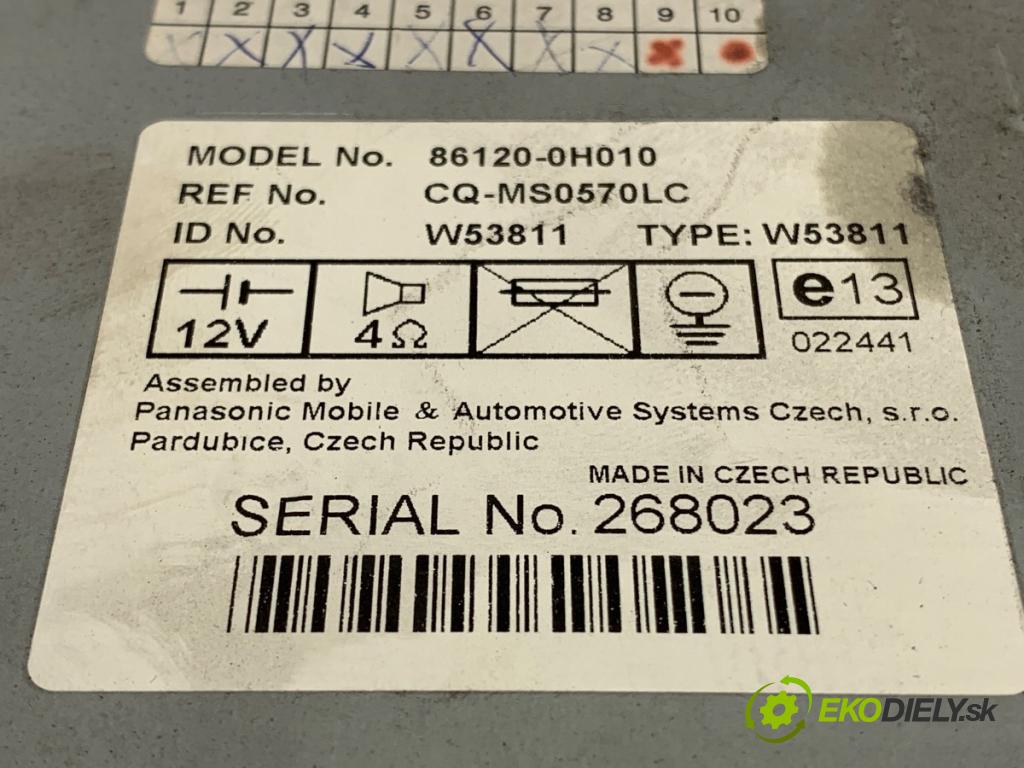 CITROEN C1 liftback 2010 50 kW 1.0 998 RADIO 86120-0H010 (Audio zariadenie)