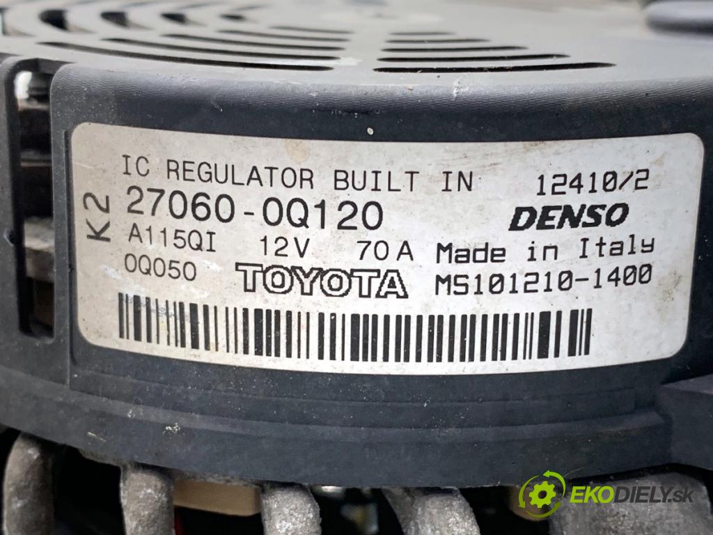 CITROEN C1 liftback 2010 50 kW 1.0 998 Alternátor 27060-0Q120 (Alternátor)