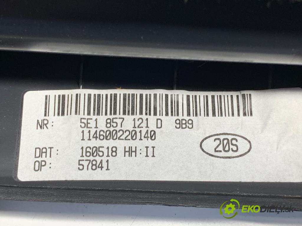 SKODA OCTAVIA III liftback 2018 110 kW 1.4 TSI 1395 Priehradka, kastlík spolujazdca 5E1857121D (Priehradka (kastlík))