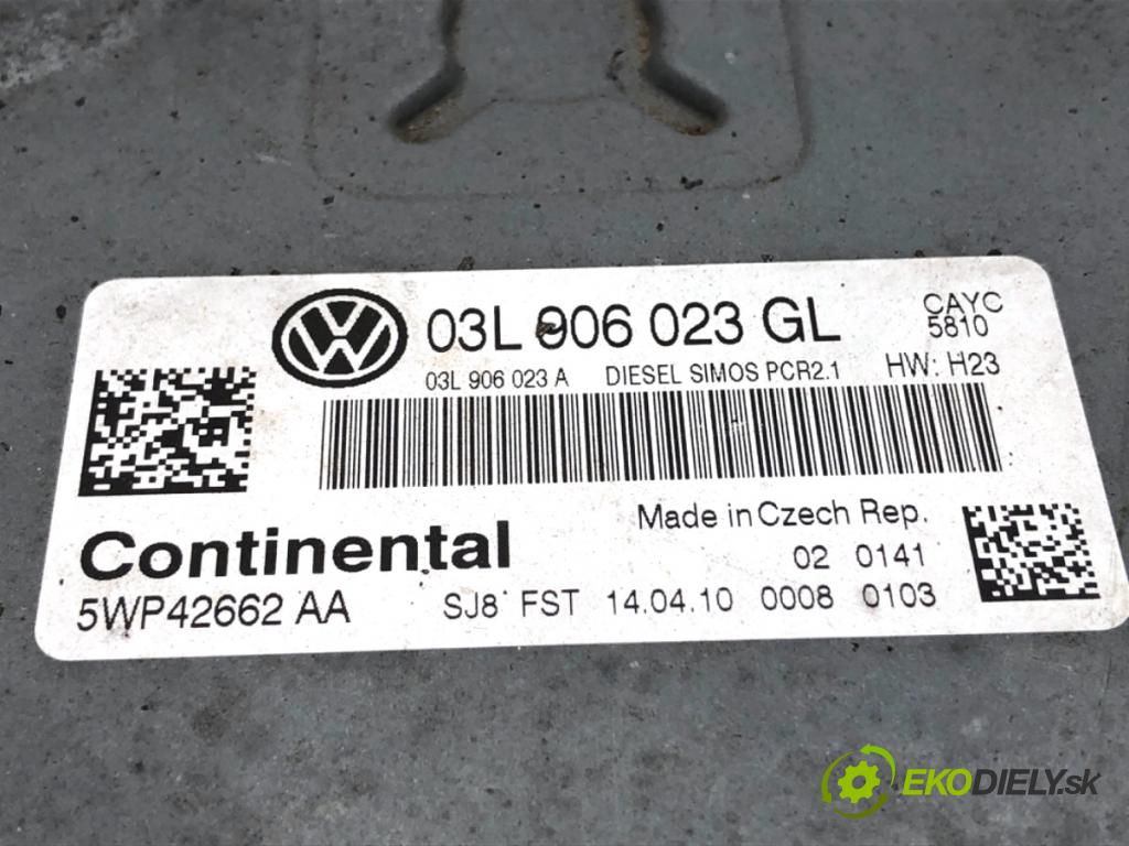 VW PASSAT B6 Kombi 2010 77 kW 1.6 TDI 1598 riadiaca jednotka Motor 03L906023A (Riadiaca jednotka)