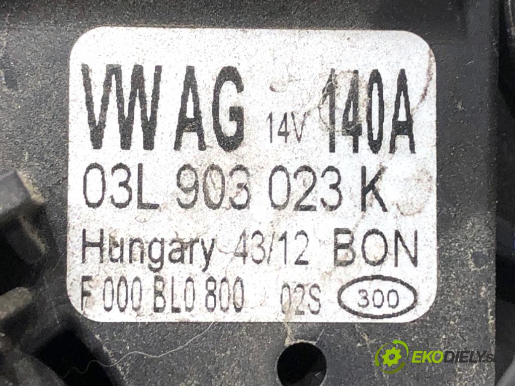 SEAT LEON III liftback 2013 110 kW 2.0 TDI 1968 Alternátor 03L903023K (Alternátor)