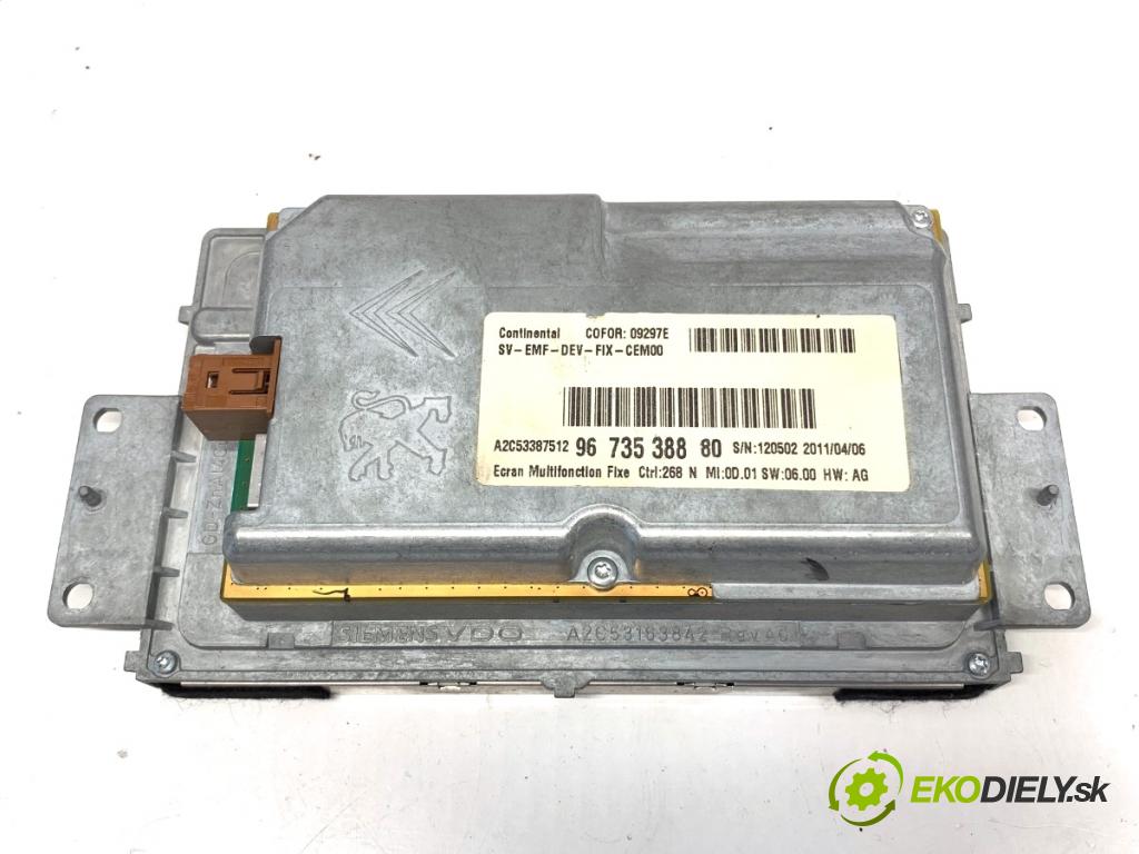 CITROEN C3 II liftback 2011 50 kW 1.4 HDi 70 1398 Dislpej 9673538880 (Prístrojová doska)