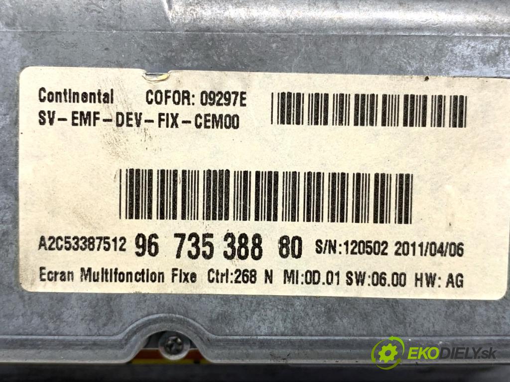 CITROEN C3 II liftback 2011 50 kW 1.4 HDi 70 1398 Dislpej 9673538880 (Prístrojová doska)