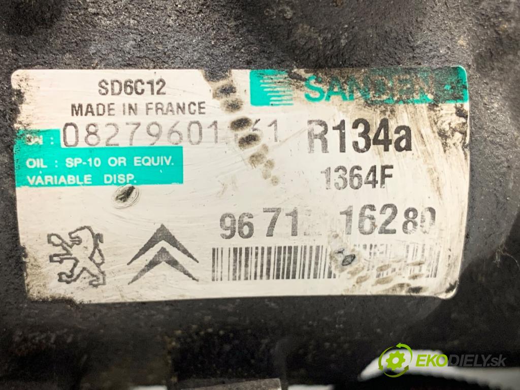 CITROEN C3 II liftback 2011 50 kW 1.4 HDi 70 1398 Kompresor klimatizácie 9671216280 (Kompresor klimatizácie)