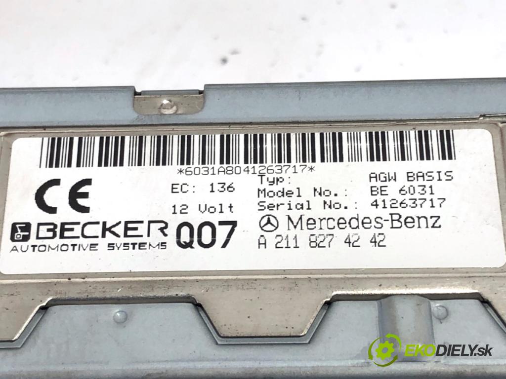 MERCEDES-BENZ W211 sedan 2004 110 kW E 220 CDI (211.006) 2148 Zosilňovač 2118274242 (Zosilňovač)