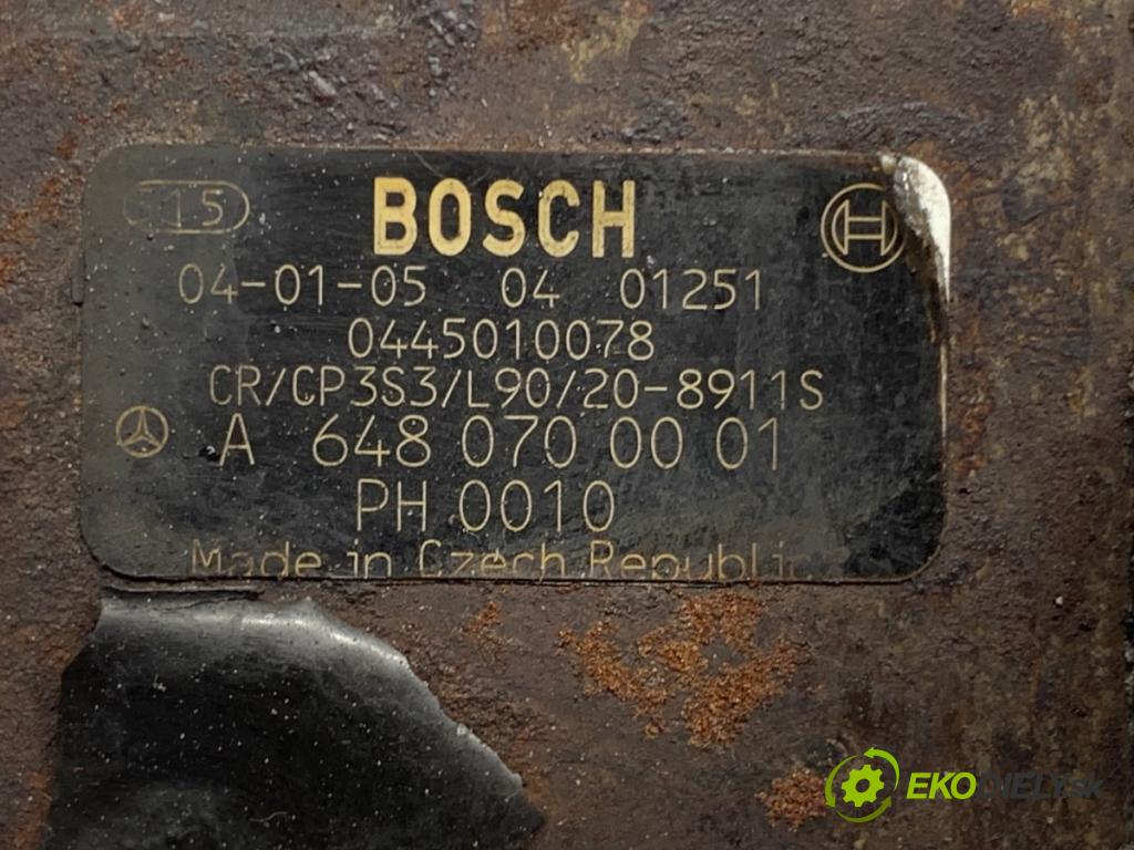 MERCEDES-BENZ W211 sedan 2004 110 kW E 220 CDI (211.006) 2148 Pumpa vstrekovacia A6480700001 (Vstrekovacie čerpadlo)