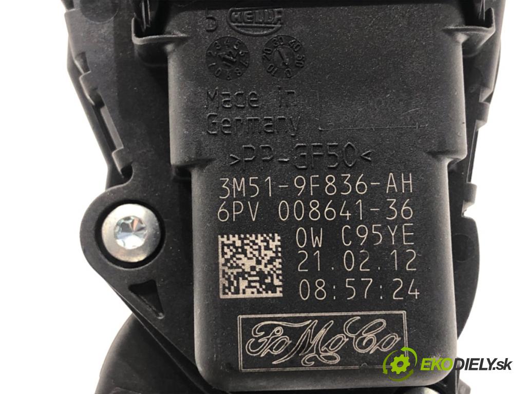 FORD KUGA I SUV 2012 100 kW 2.0 TDCi 1997 Potenciometer plynu 3M51-9F836-AH (Potenciometer plynového pedálu)