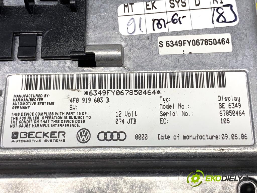 AUDI A6 C6 Kombi 2006 165 kW 3.0 TDI quattro 2967 Dislpej 4F0919603B (Prístrojová doska)