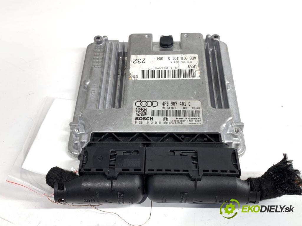 AUDI A6 C6 Kombi 2006 165 kW 3.0 TDI quattro 2967 řídící jednotka motora 4F0907401C 0281012915 (Řídící jednotky)