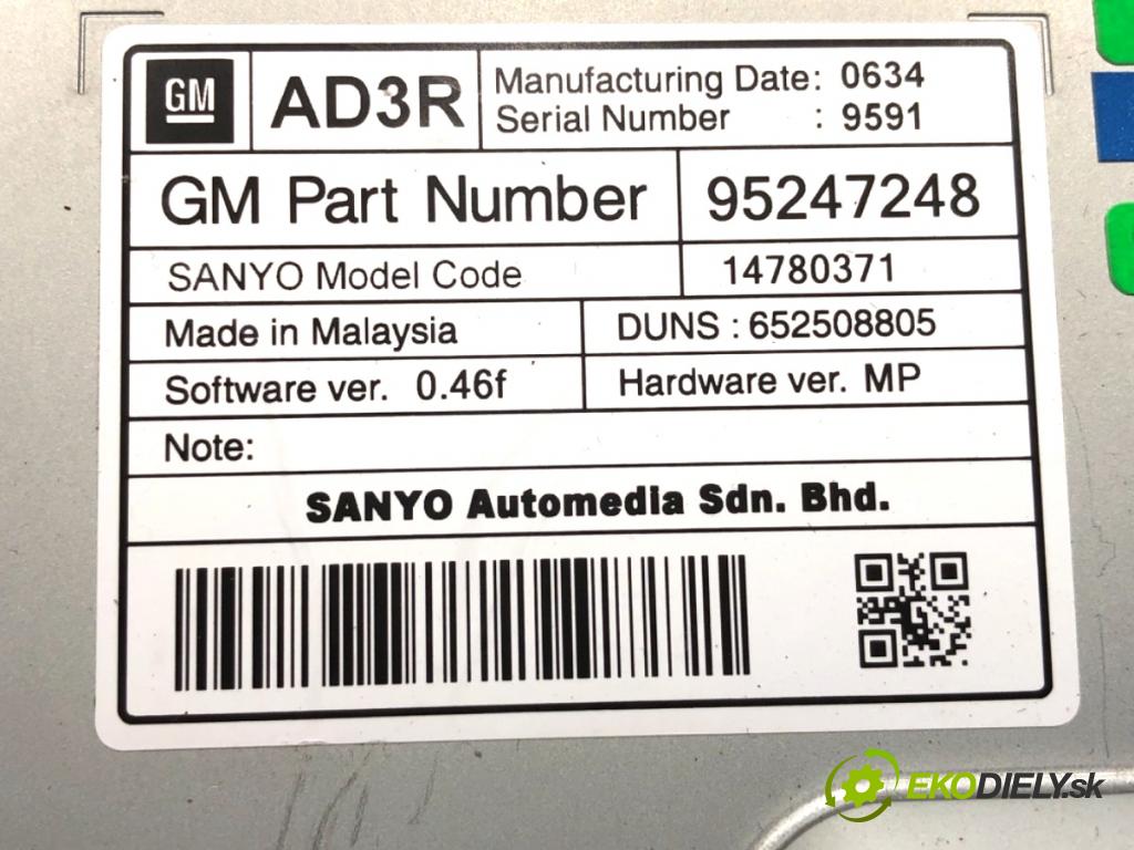 OPEL ZAFIRA C nadwozie wielkoprzestrzenne (MPV) 2014 96 kW 2.0 CDTi (75) 1956 Dislpej 95247248 (Prístrojová doska)